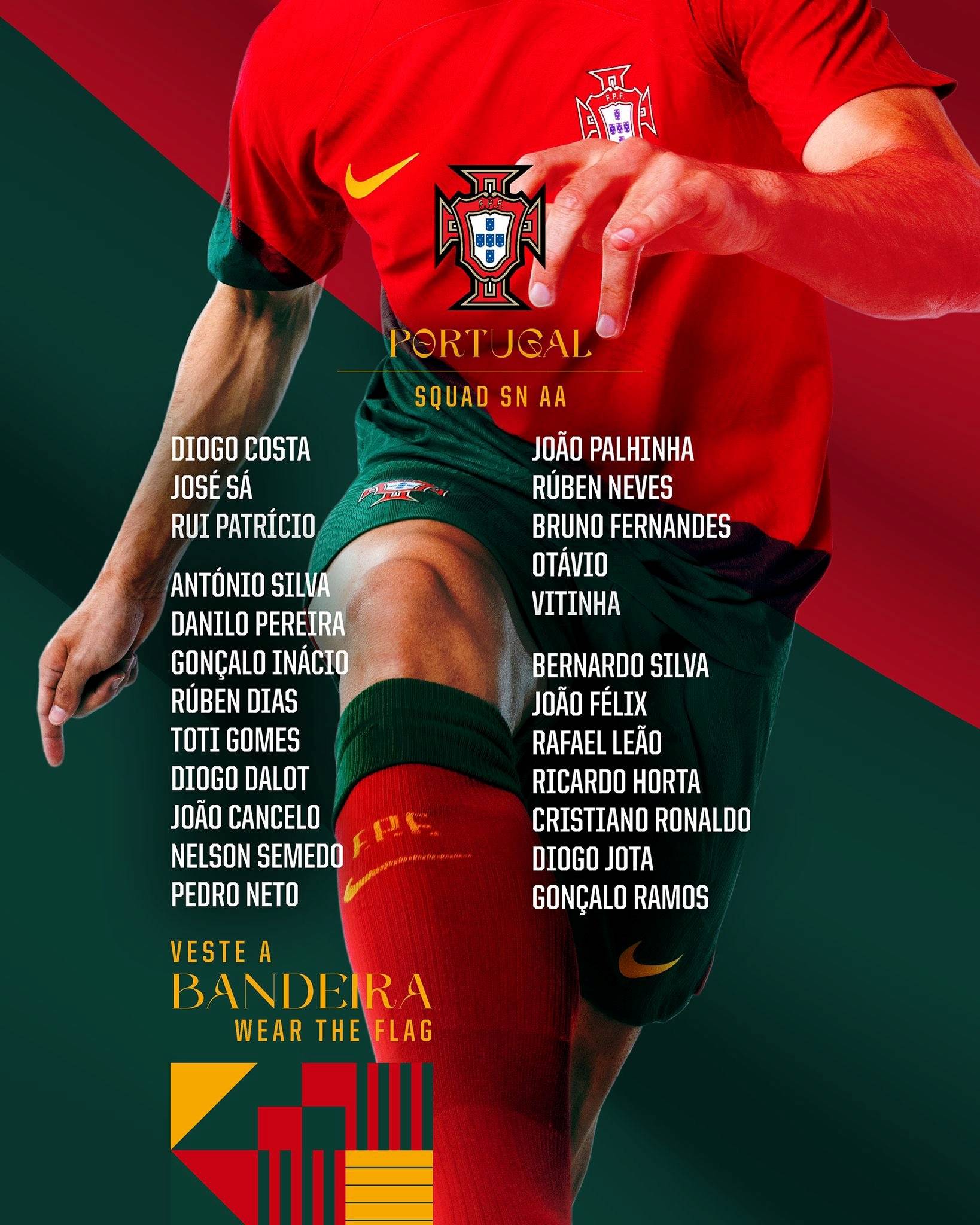 168娱乐-葡萄牙队名单-C罗领衔 贡萨洛-拉莫斯莱奥迪奥戈·若塔在列