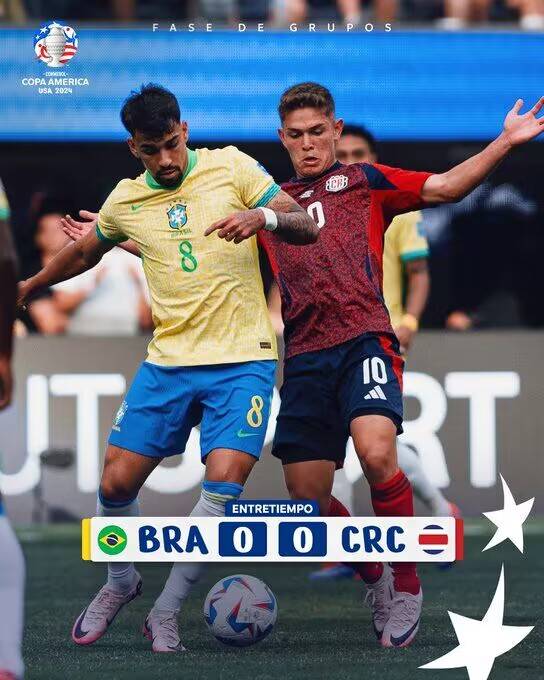 168娱乐-美洲杯-马尔基尼奥斯破门被吹 巴西半场暂0-0哥斯达黎加